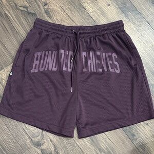 NWOT 100 THIEVES 100 Foundations SS'24 Mesh Shorts Plum Size Large